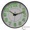 Clockswise Glow-in-the-Dark Decorative Wall Clock, Non-Ticking Battery Powered - Ideal for Living Room, Kitchen, Office, Bedroom, Hallway, Study, Classroom, Patio, Entryway or Dining Room, Black